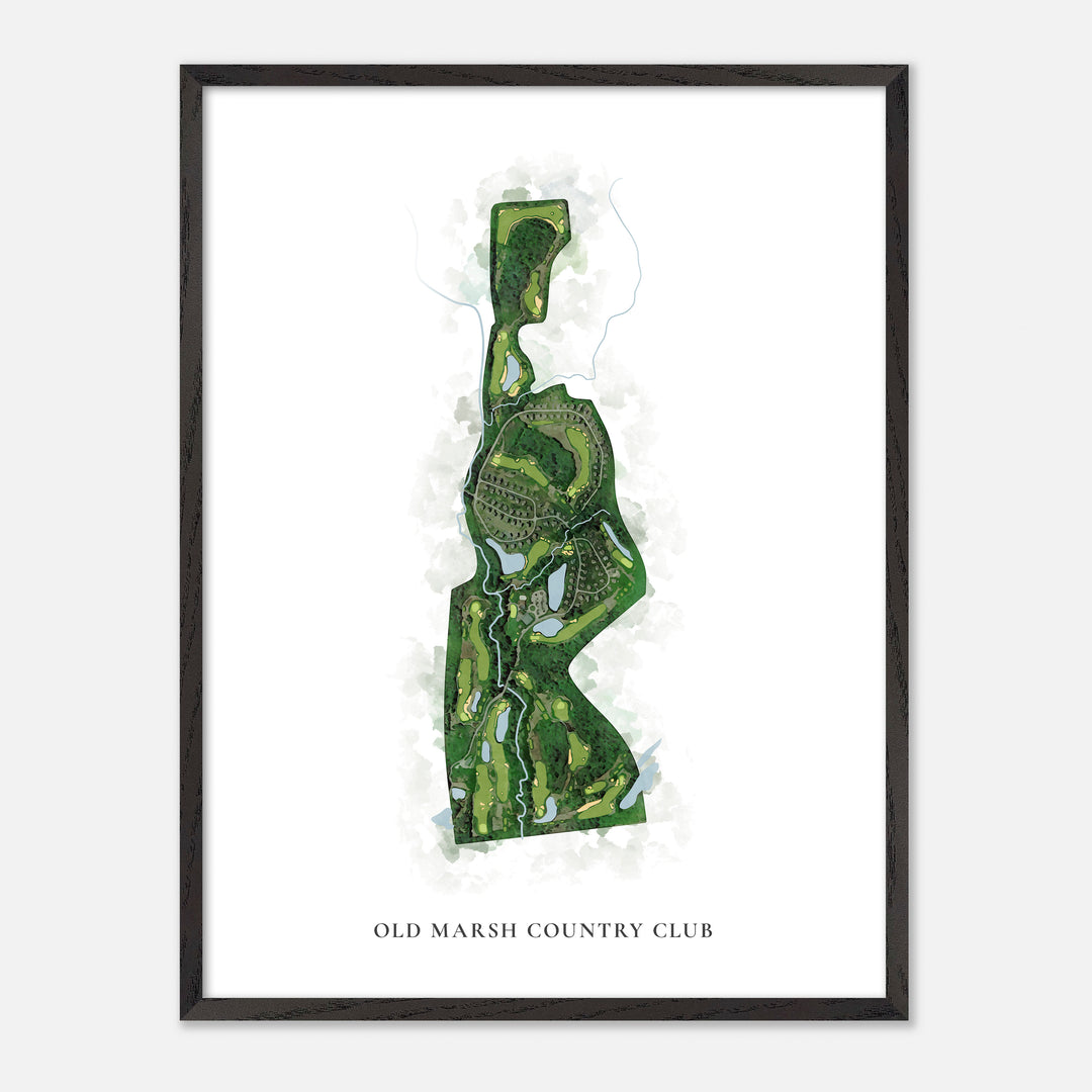 Print of Old Marsh Country Club Classic Map