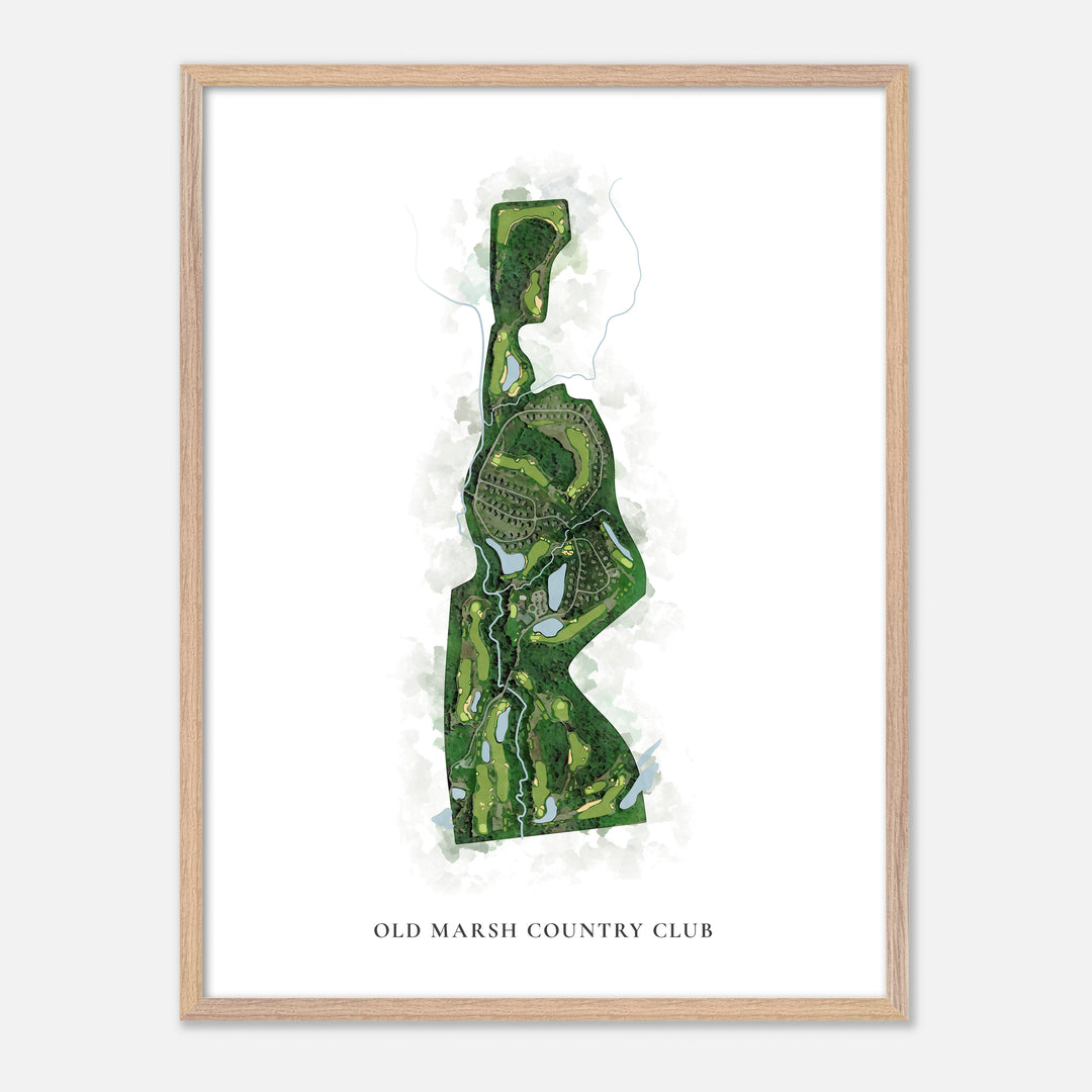 Print of Old Marsh Country Club Classic Map