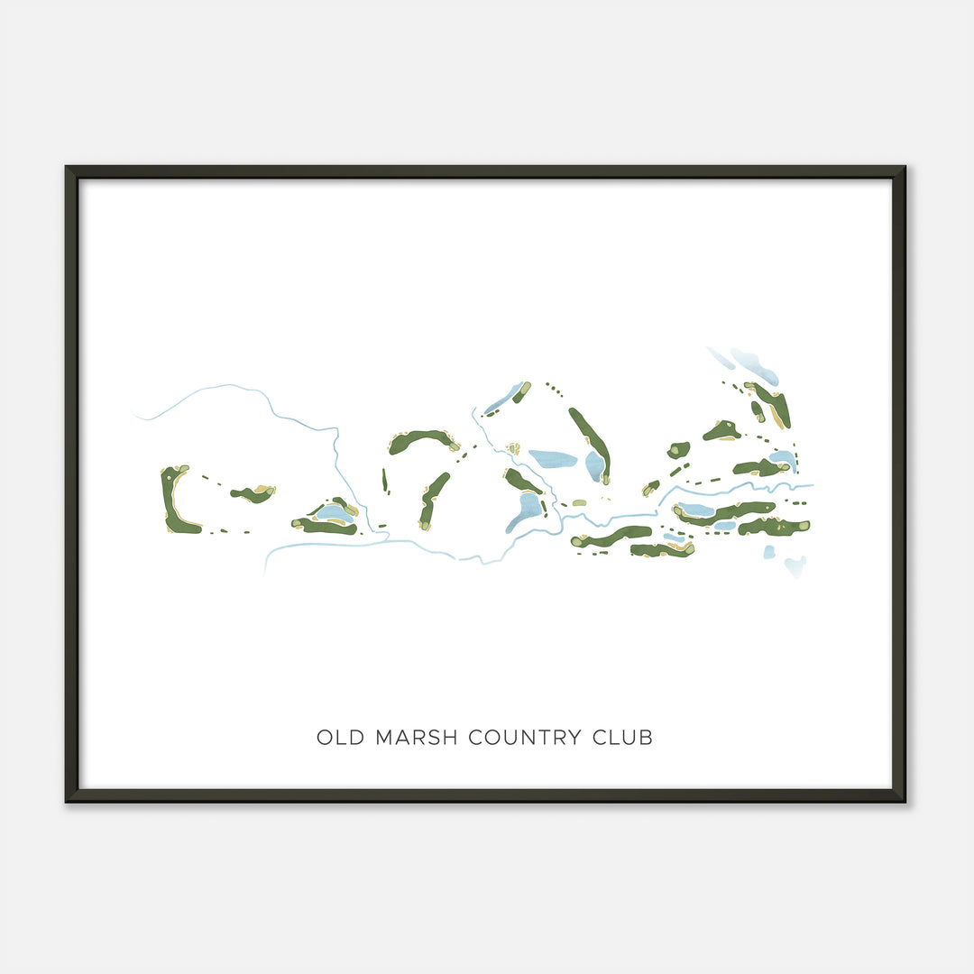 Print of Old Marsh Country Club Modern Map