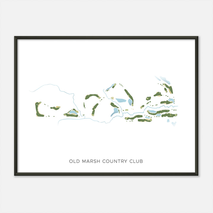 Print of Old Marsh Country Club Modern Map