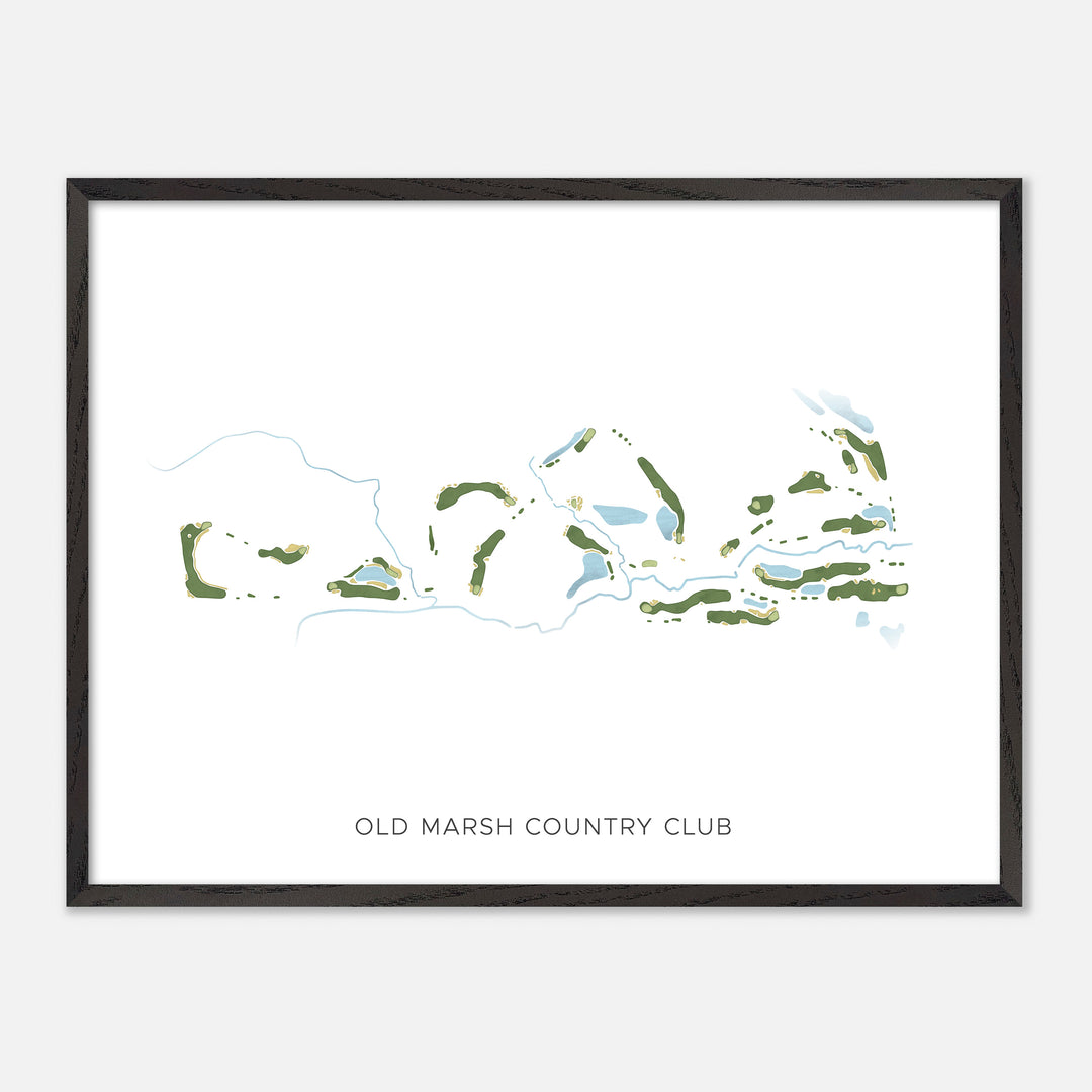 Print of Old Marsh Country Club Modern Map
