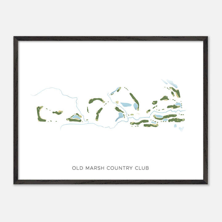 Print of Old Marsh Country Club Modern Map