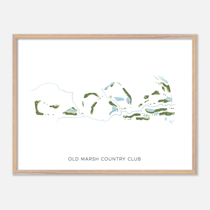 Print of Old Marsh Country Club Modern Map