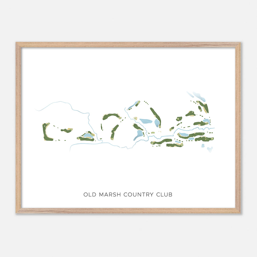 Print of Old Marsh Country Club Modern Map