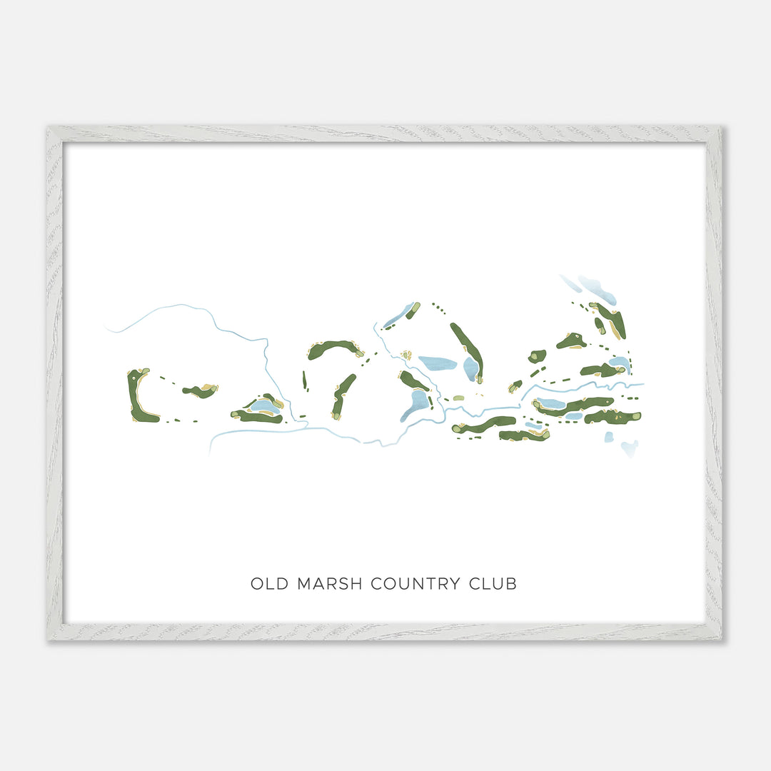 Print of Old Marsh Country Club Modern Map