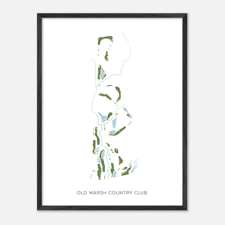 Print of Old Marsh Country Club Modern Map