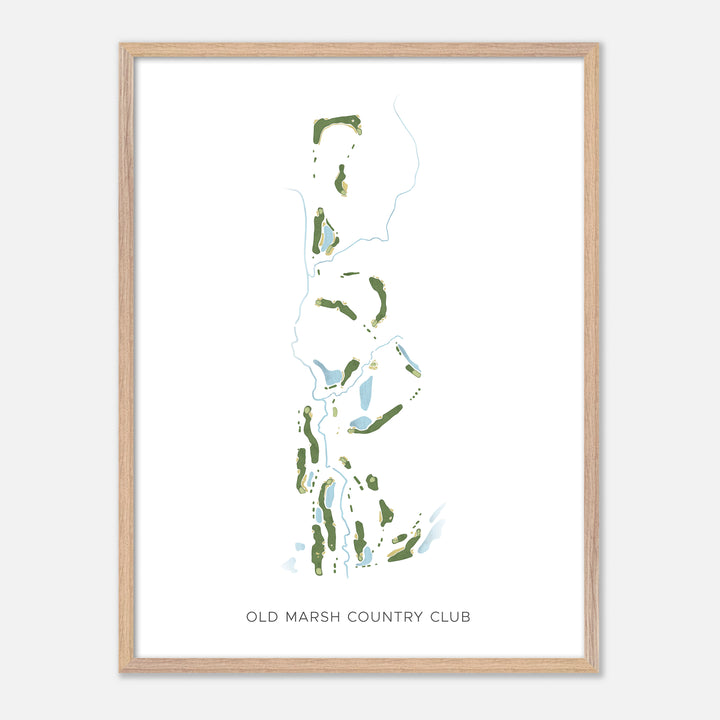 Print of Old Marsh Country Club Modern Map