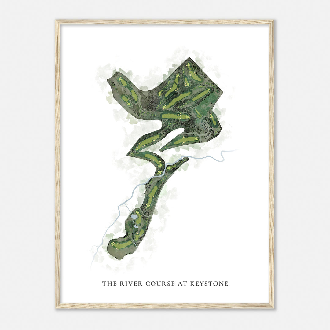 Print of The River Course At Keystone Classic Map
