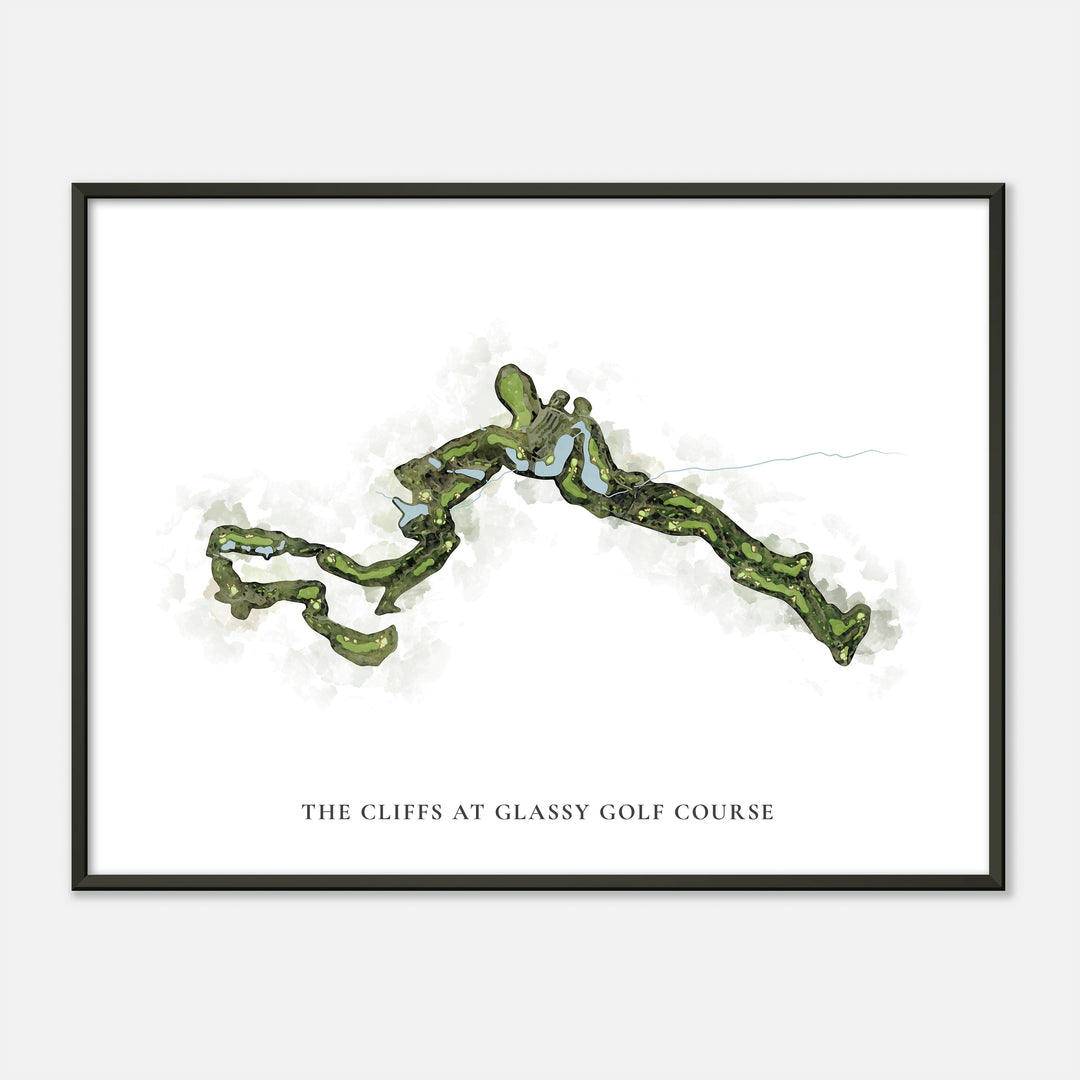 Print of The Cliffs At Glassy Golf Course Classic Map