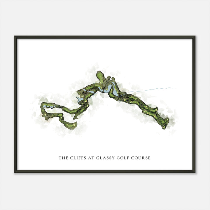 Print of The Cliffs At Glassy Golf Course Classic Map