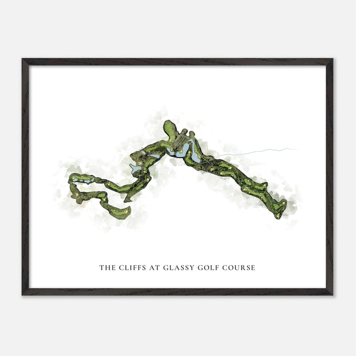 Print of The Cliffs At Glassy Golf Course Classic Map