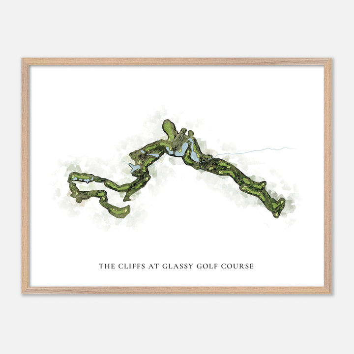 Print of The Cliffs At Glassy Golf Course Classic Map
