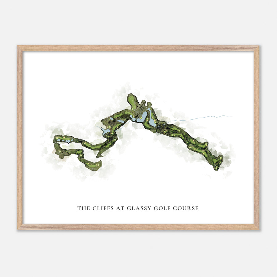 Print of The Cliffs At Glassy Golf Course Classic Map