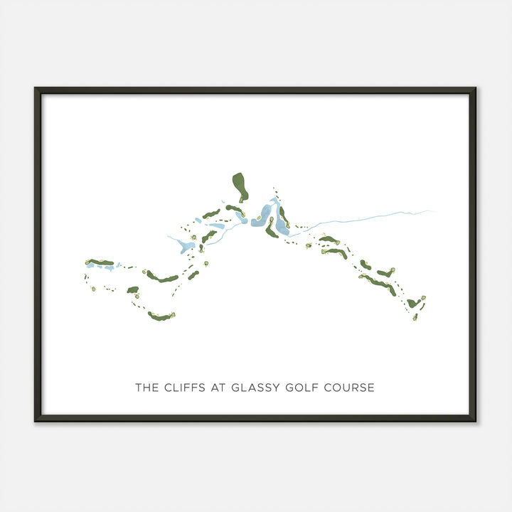 Print of The Cliffs At Glassy Golf Course Modern Map
