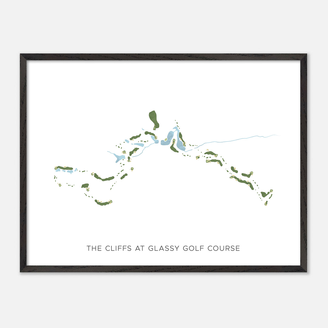 Print of The Cliffs At Glassy Golf Course Modern Map