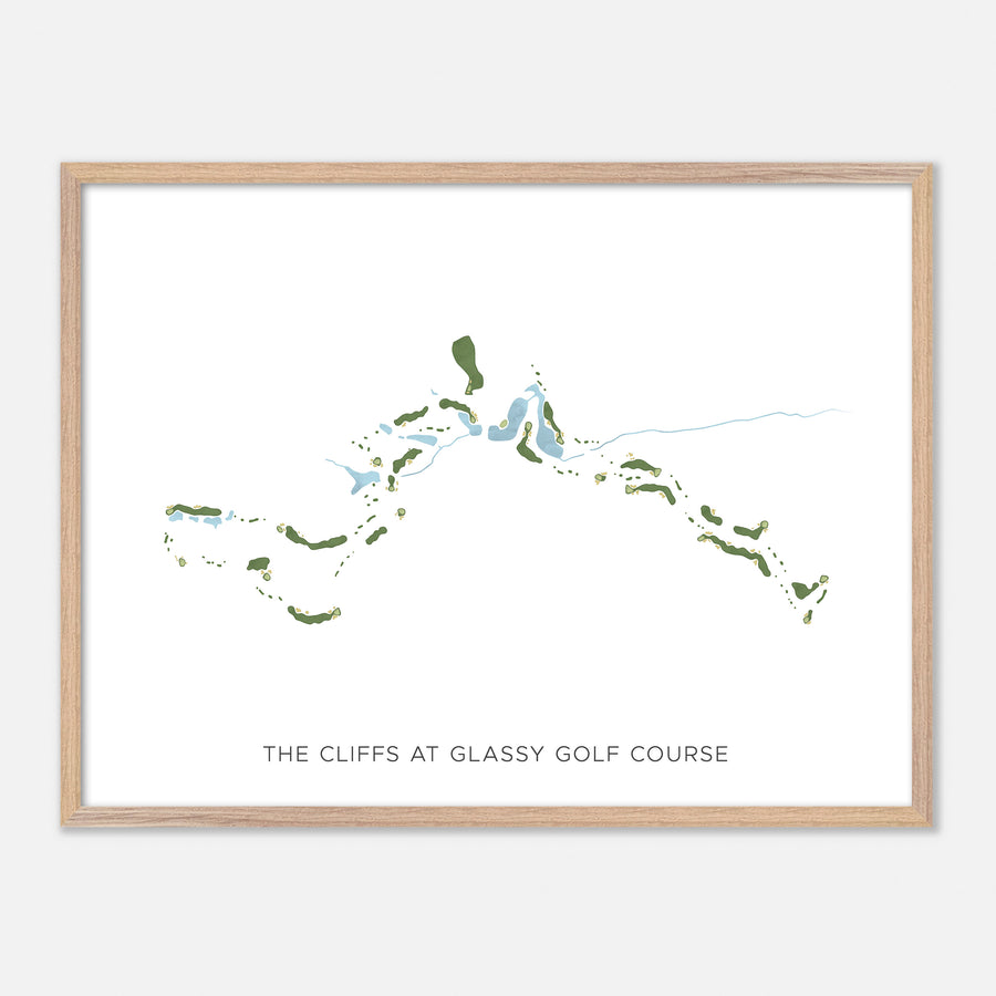 Print of The Cliffs At Glassy Golf Course Modern Map
