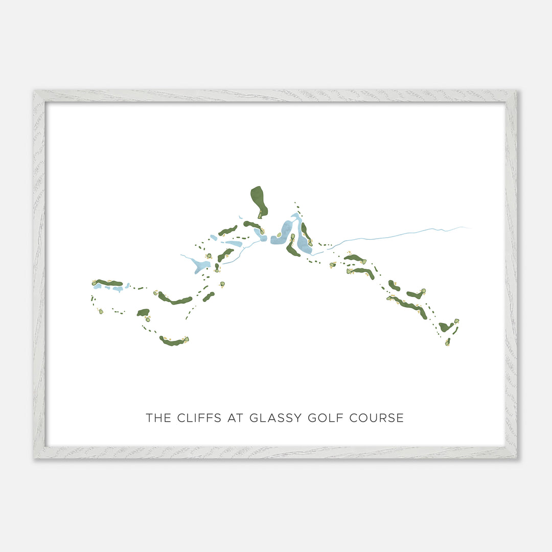 Print of The Cliffs At Glassy Golf Course Modern Map