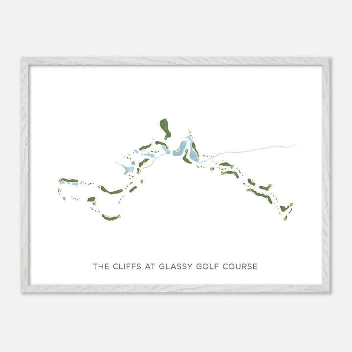 Print of The Cliffs At Glassy Golf Course Modern Map