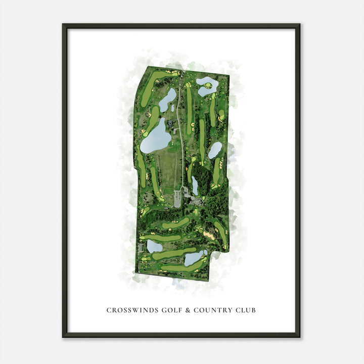 Print of Crosswinds Golf &amp; Country Club Classic Map