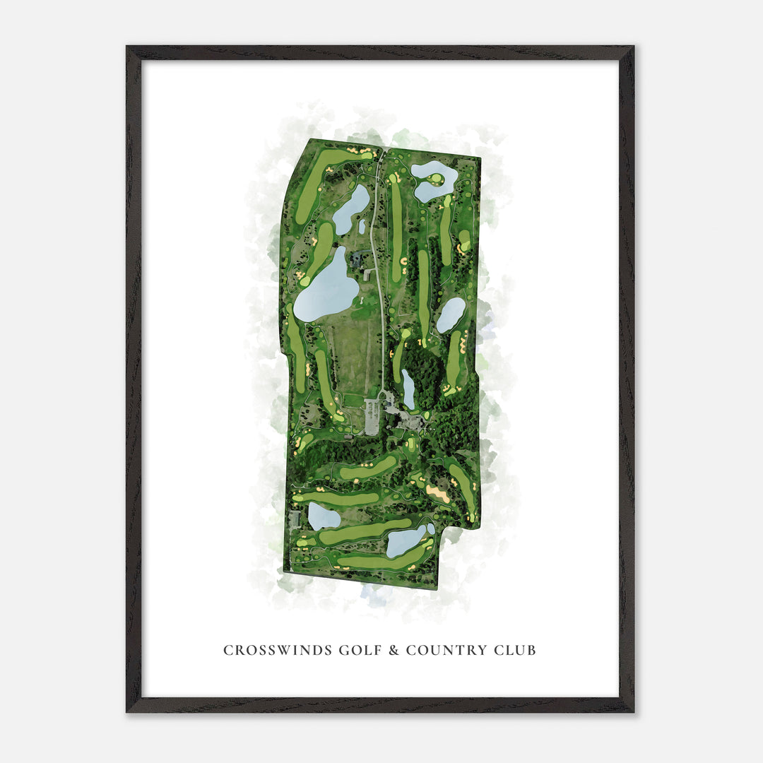 Print of Crosswinds Golf &amp; Country Club Classic Map