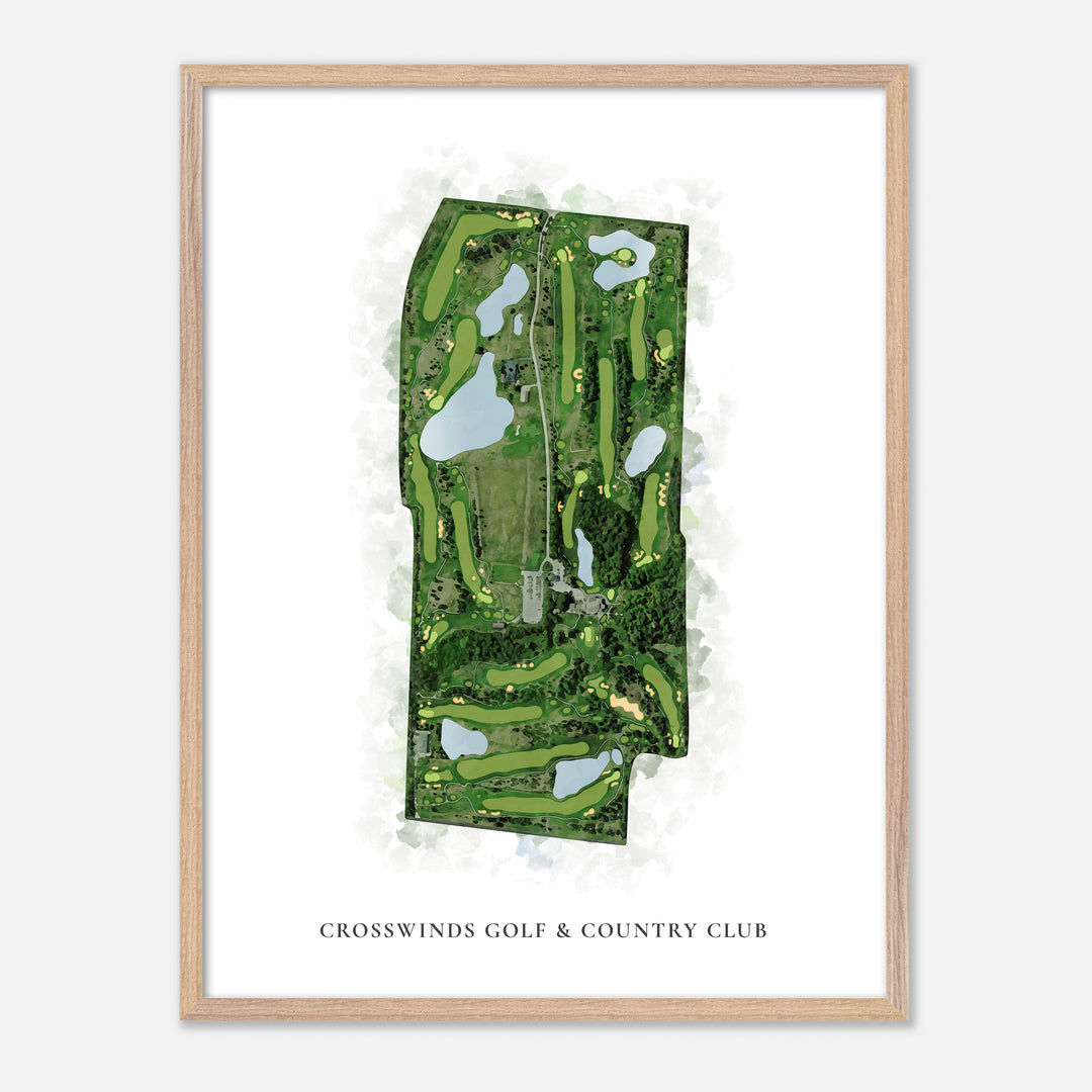 Print of Crosswinds Golf &amp; Country Club Classic Map