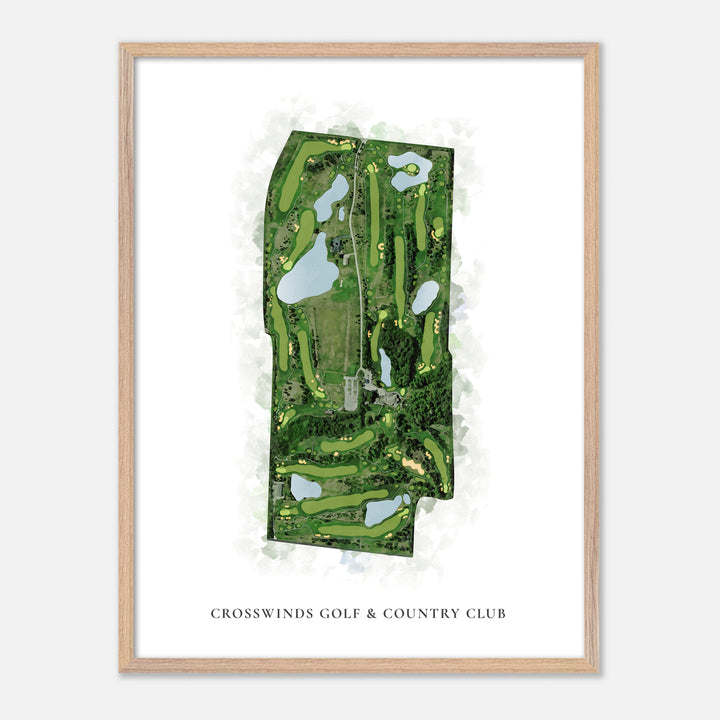 Print of Crosswinds Golf &amp; Country Club Classic Map