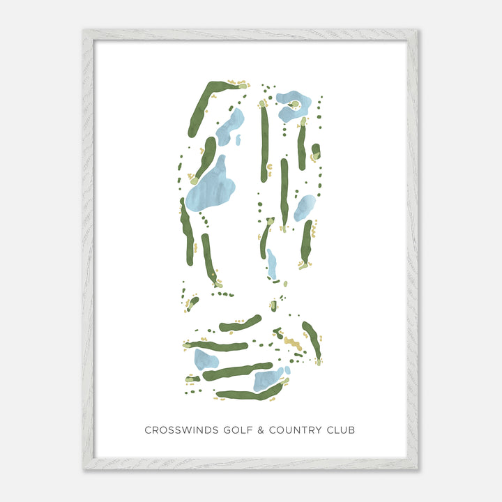 Print of Crosswinds Golf &amp; Country Club Modern Map
