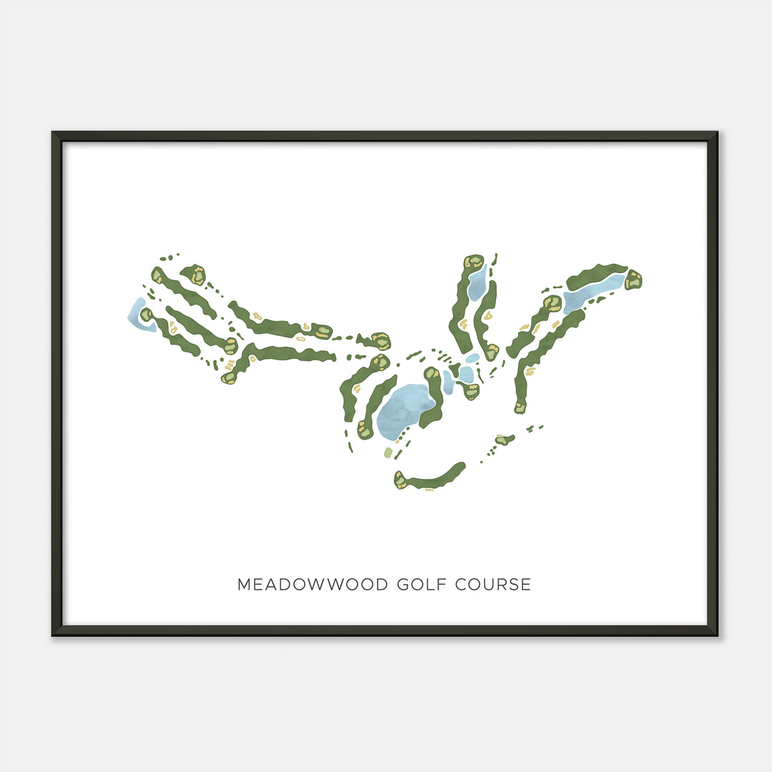 Print of Meadowwood Golf Course Modern Map