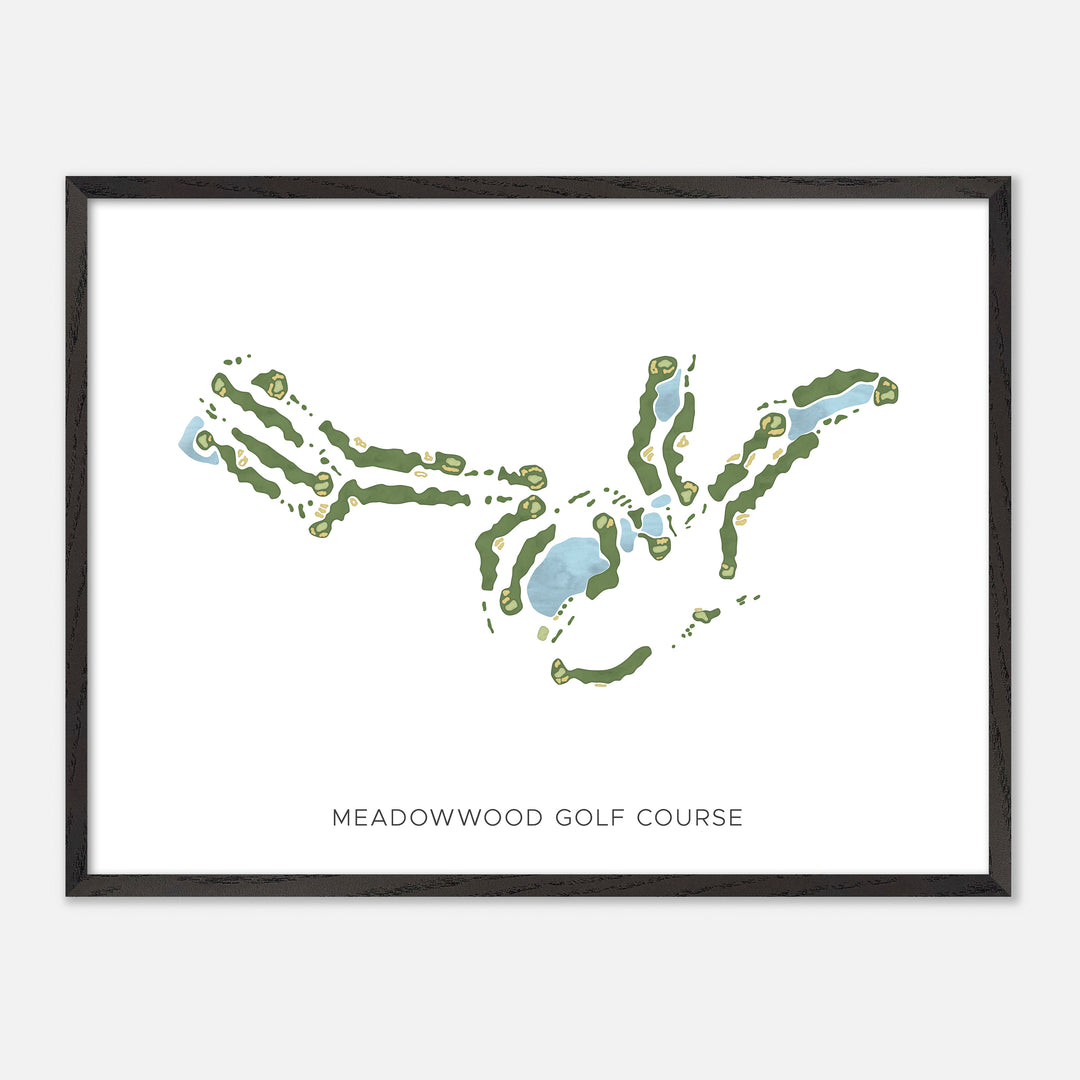 Print of Meadowwood Golf Course Modern Map
