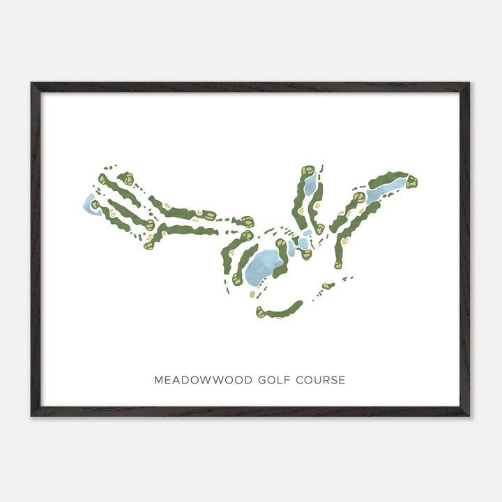 Print of Meadowwood Golf Course Modern Map