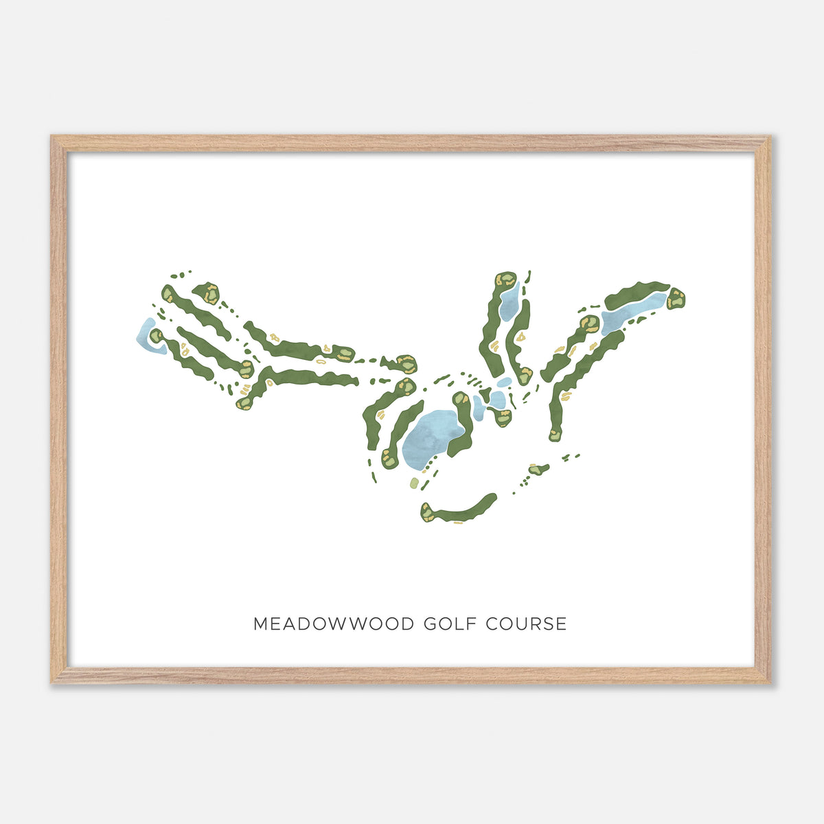 Print of Meadowwood Golf Course Modern Map