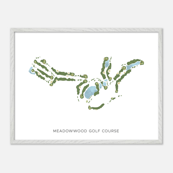 Print of Meadowwood Golf Course Modern Map
