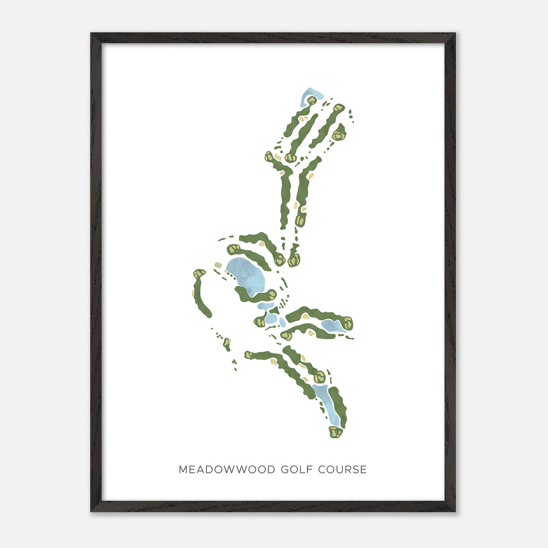 Print of Meadowwood Golf Course Modern Map