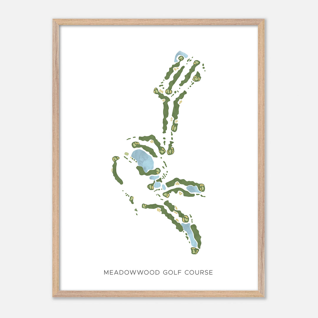 Print of Meadowwood Golf Course Modern Map