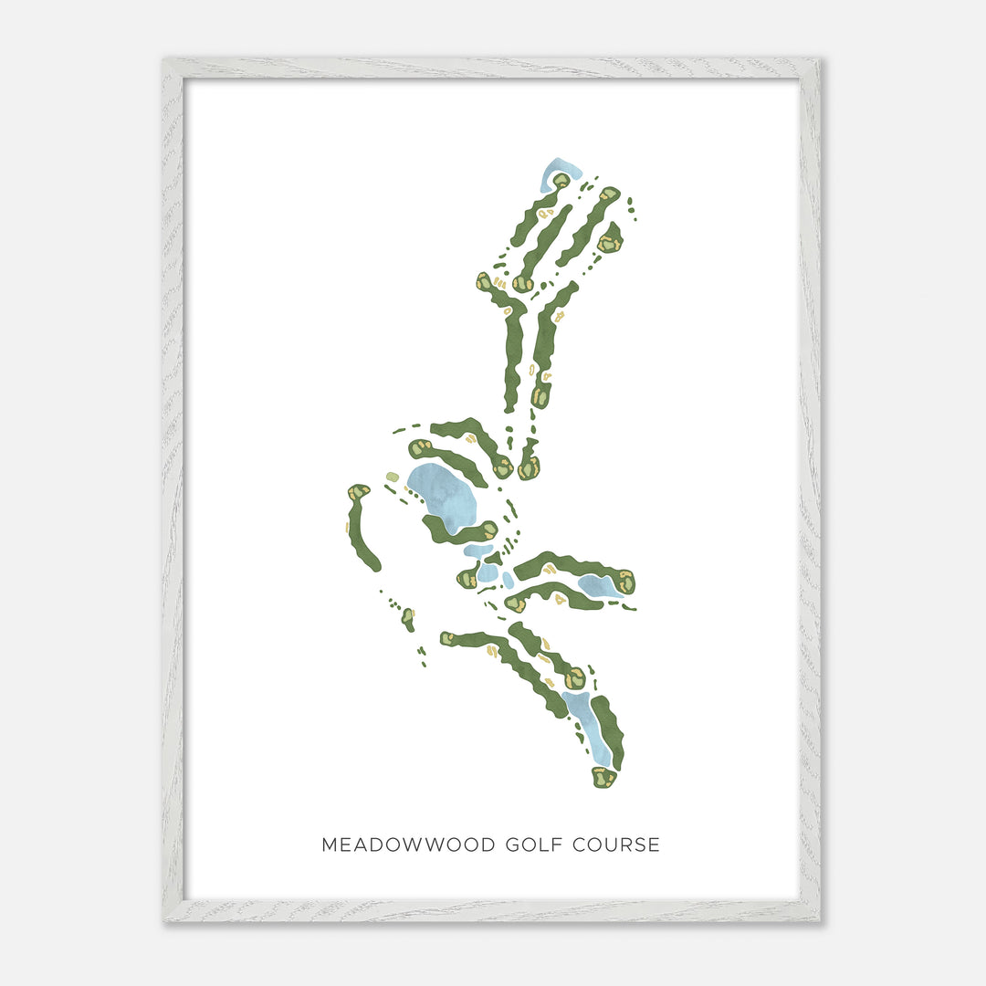 Print of Meadowwood Golf Course Modern Map