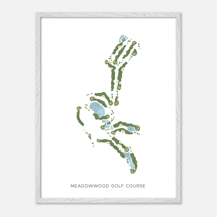 Print of Meadowwood Golf Course Modern Map