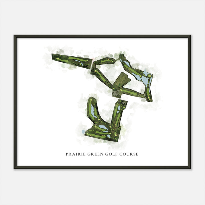 Print of Prairie Green Golf Course Classic Map