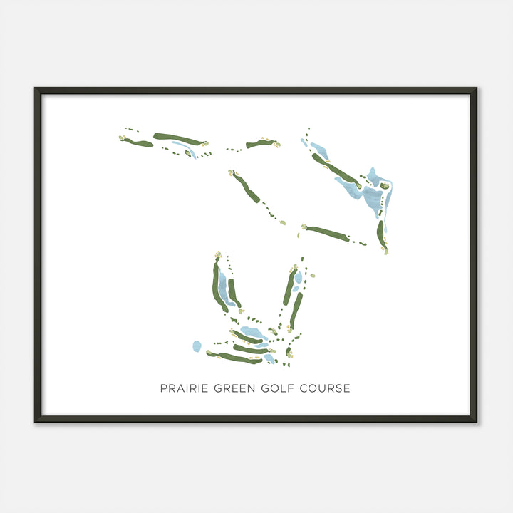 Print of Prairie Green Golf Course Modern Map