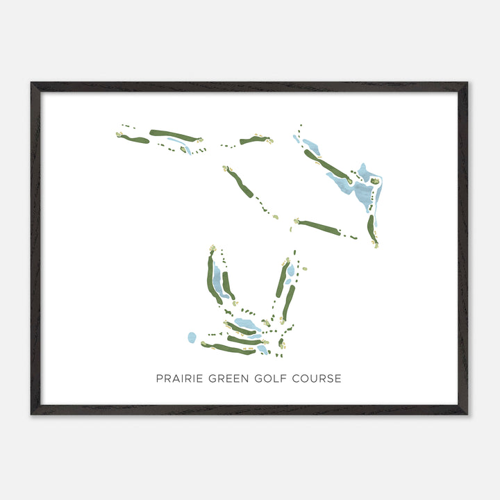 Print of Prairie Green Golf Course Modern Map