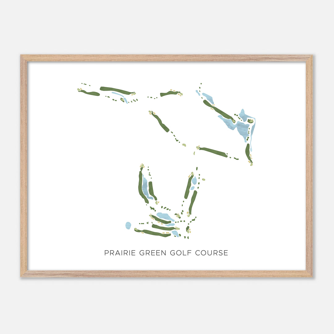 Print of Prairie Green Golf Course Modern Map