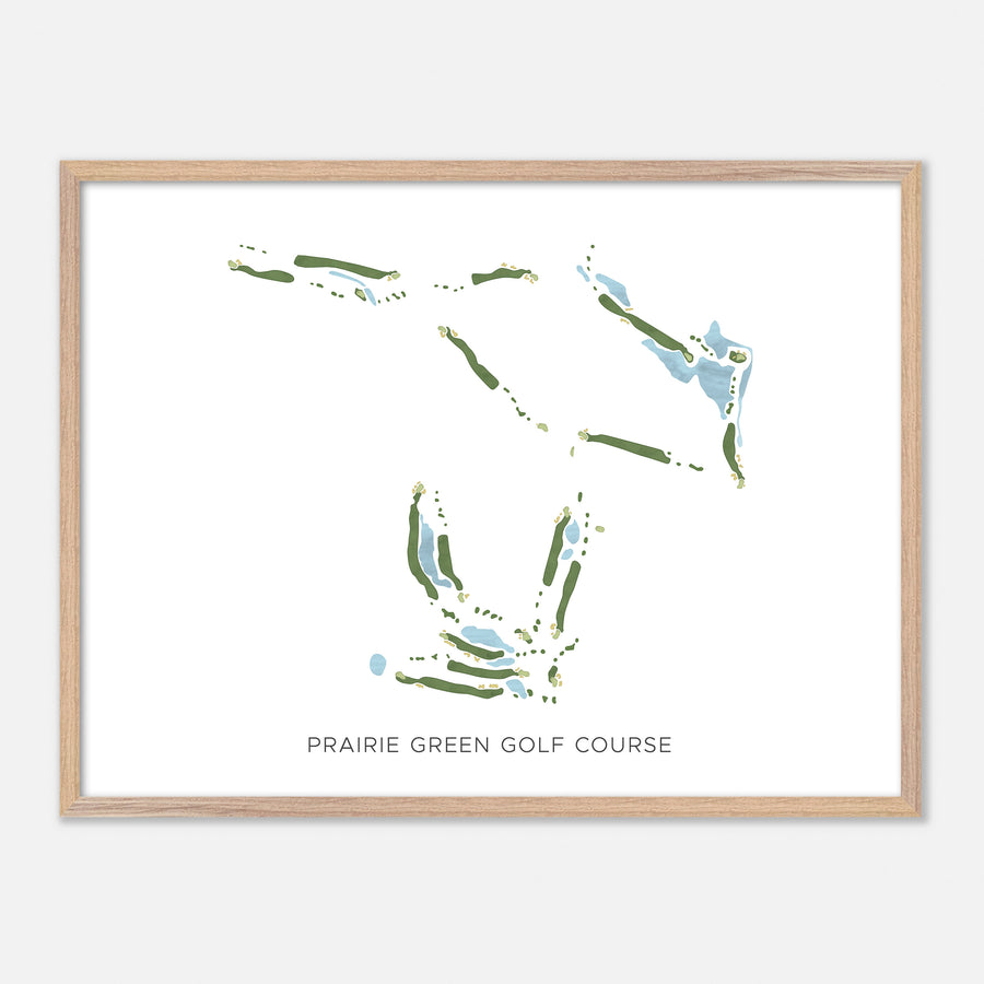 Print of Prairie Green Golf Course Modern Map