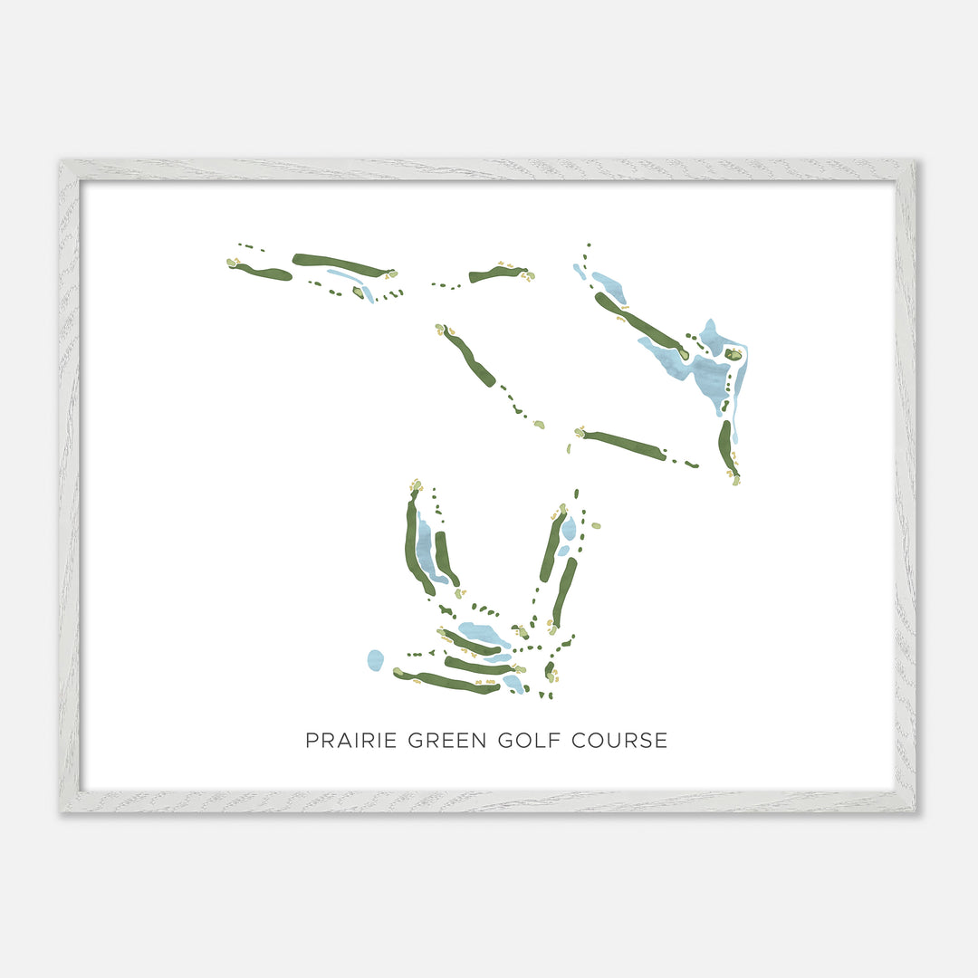 Print of Prairie Green Golf Course Modern Map