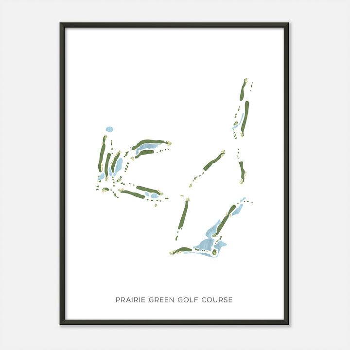 Print of Prairie Green Golf Course Modern Map