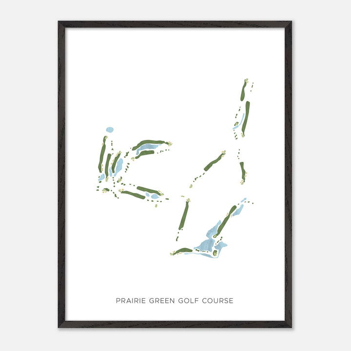 Print of Prairie Green Golf Course Modern Map