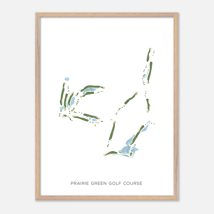 Print of Prairie Green Golf Course Modern Map