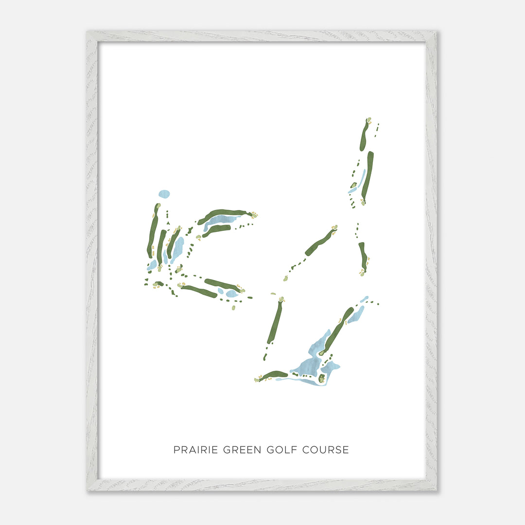Print of Prairie Green Golf Course Modern Map