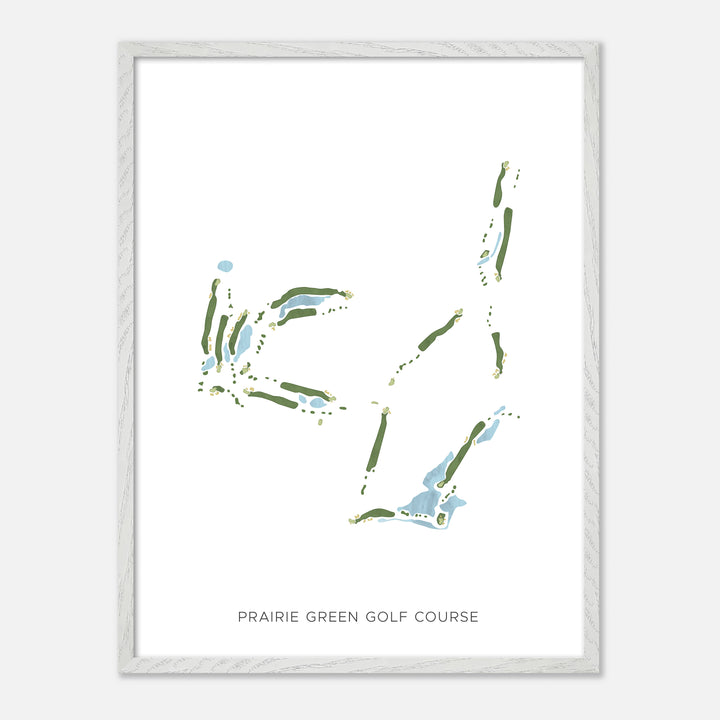 Print of Prairie Green Golf Course Modern Map