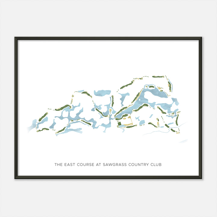 Print of The East Course At Sawgrass Country Club Modern Map