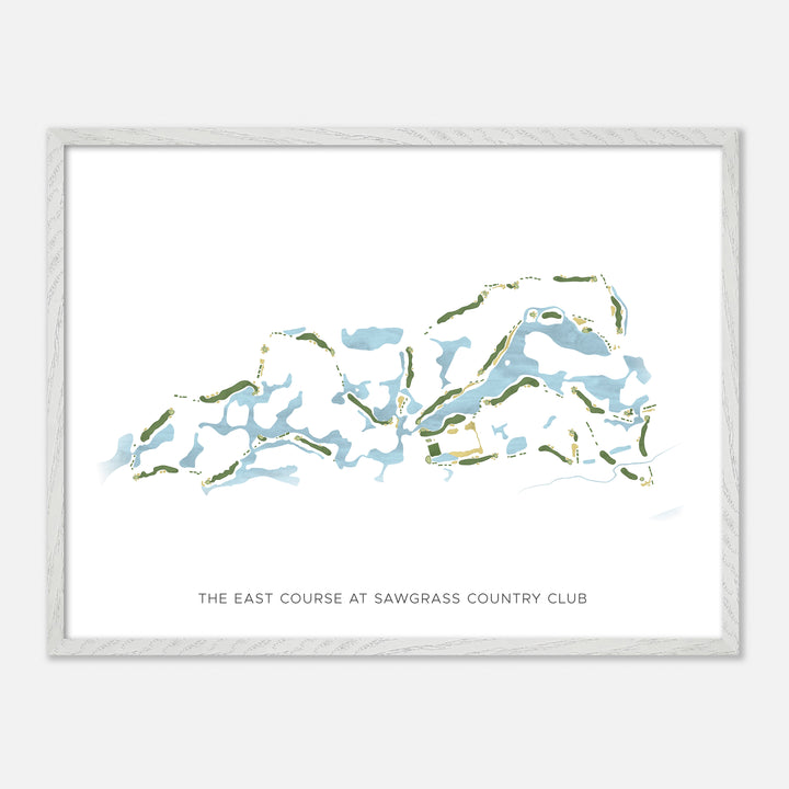 Print of The East Course At Sawgrass Country Club Modern Map