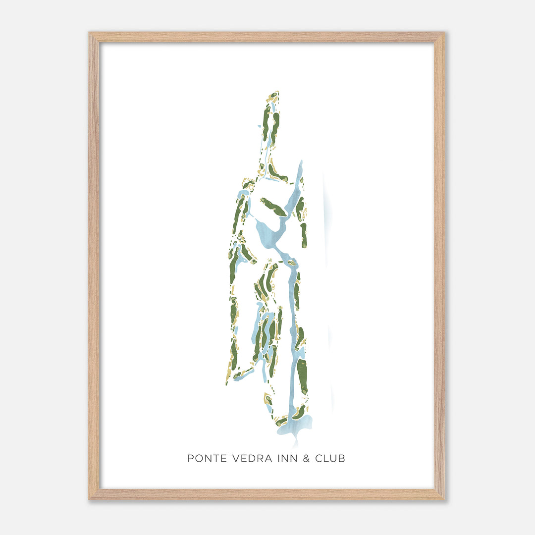 Print of Ponte Vedra Inn &amp; Club Modern Map